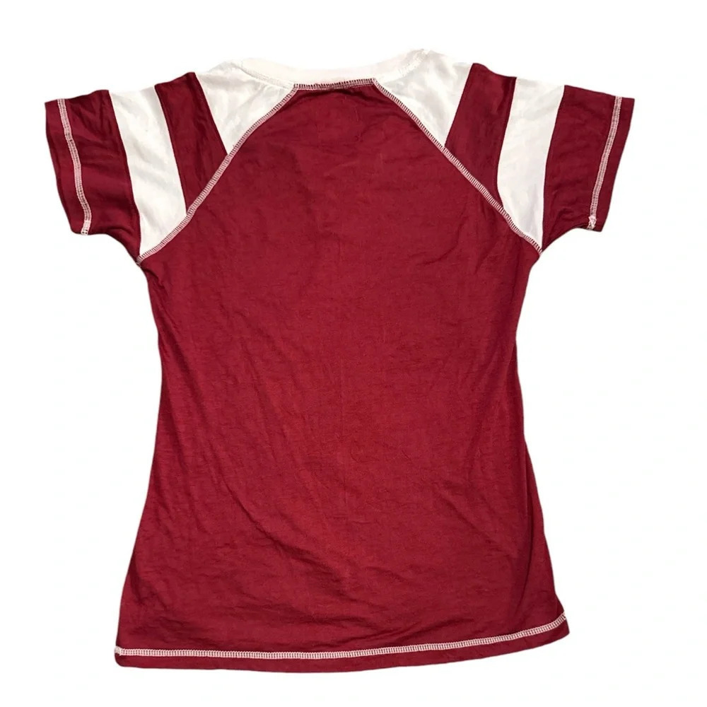 Washington Redskins NFL short sleeved lace up top - size medium - Picture 2 of 4